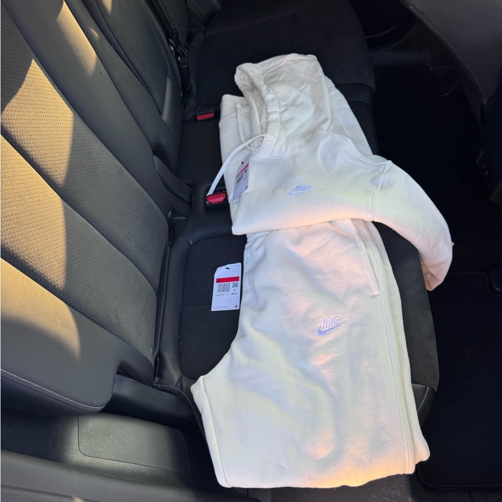 Nike Cream Hoodie and Sweatpants Set